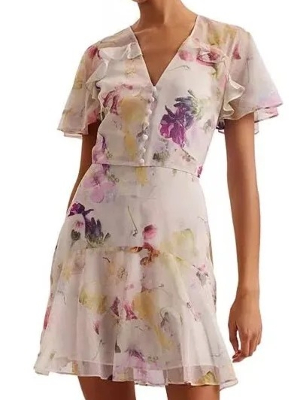 Ted Baker Angel Sleeve Fit Dress NEW